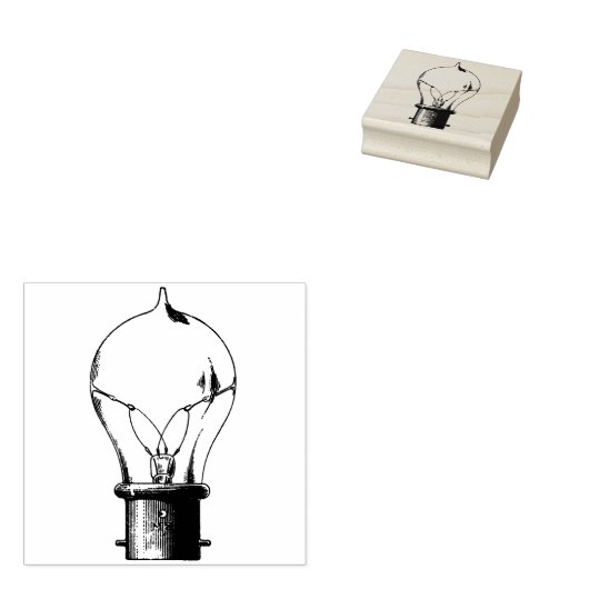  oude gloeilamp Rubberstempel (Gestempeld)
