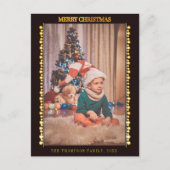 Oude Gloeilampen Kerst Foto Ondoorzichtig Waas Eff Feestdagenkaart (Voorkant)