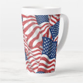 Oude Glorie Alle Amerikaans - USA Flag Patroit Latte Mok (Rechterhoek)