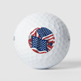Oude Glorie Alle Amerikaans - Vlag van de VS - Vie Golfballen