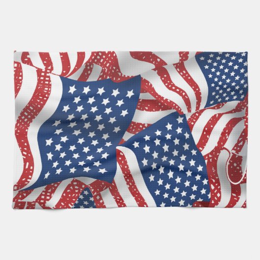 Oude Glorie Alle Amerikaans - Vlag van de VS - Vie Theedoek (Horizontaal)