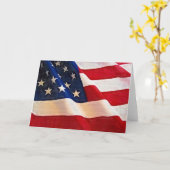 Oude glorie Amerikaanse vlag rimpelingen Kaart (Gele Bloem)