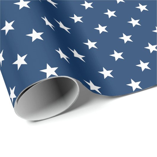 Oude Glorie Blauwe Sterren (middelgroot) Cadeaupapier (Rol Hoek)