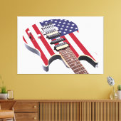 OUDE GLORIE ELEKTRISCHE GITAAR 40x60 Canvas Afdruk (Insitu (Woonkamer))