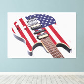 OUDE GLORIE ELEKTRISCHE GITAAR 40x60 Canvas Afdruk (Insitu (Houten vloer))