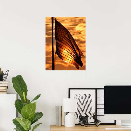 Oude glorie op zonsondergang poster (Thuiskantoor)