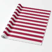 Oude Glorie Rood Gestreept (grote schaal 1.5”) Cadeaupapier (Uitgerold)