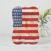 Oude glorie Sterren Stripes verdrietig Amerikaanse Kaart (Staand voorkant)