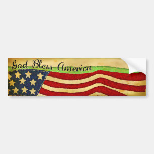 Oude Glory God Bless America Bumpersticker