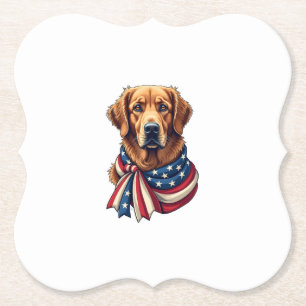 Oude Glory Golden Retriever Vintage T-shirt 2 Kartonnen Onderzetters