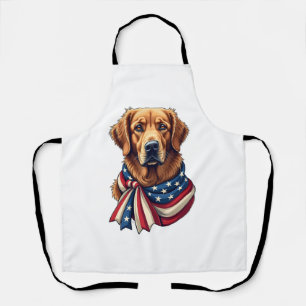 Oude Glory Golden Retriever Vintage T-shirt 2 Schort