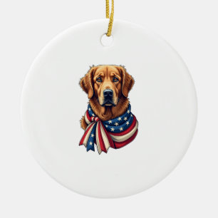 Oude Glory Goud Retriever Vintage T-shirt 2 Keramisch Ornament