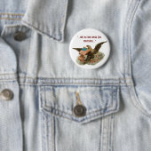 Oude glory's adelaar ronde button 5,7 cm (In situ)