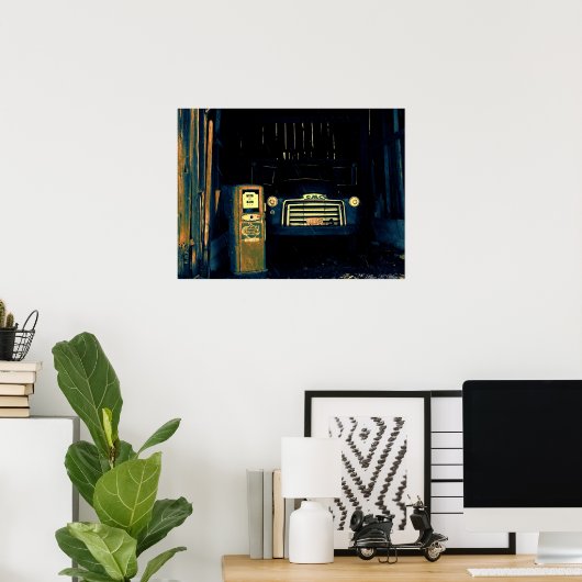 Oude GMC Farming Truck Poster (Thuiskantoor)