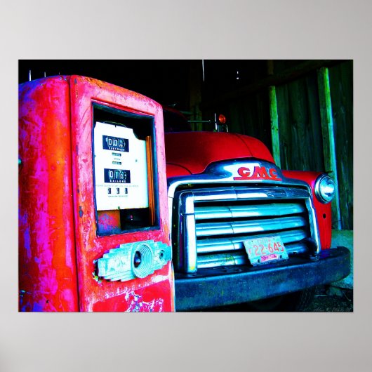 Oude GMC Farming Truck Poster (Voorkant)