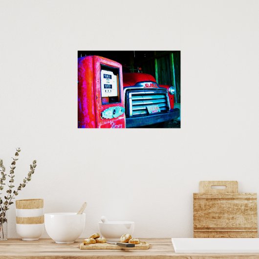 Oude GMC Farming Truck Poster (Keuken)