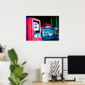 Oude GMC Farming Truck Poster (Thuiskantoor)