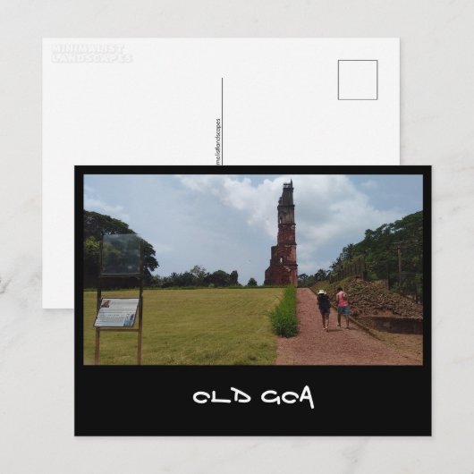 Oude Goa (India) Briefkaart (Voorkant / Achterkant)