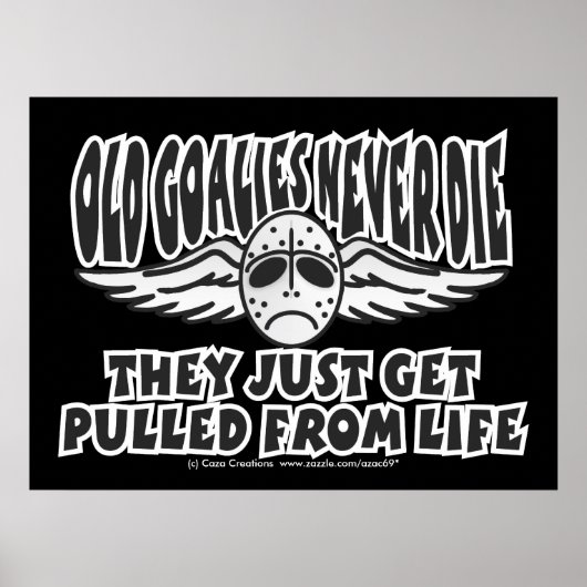 Oude goalies sterven nooit poster (Voorkant)