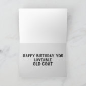 OUDE GOAT, HAPPY BIRTHDAY LOVEABLE OUDE GOAT KAART (Binnen)