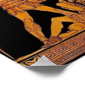 Oude God en godin Frieze - Griekenland Poster (Hoek)