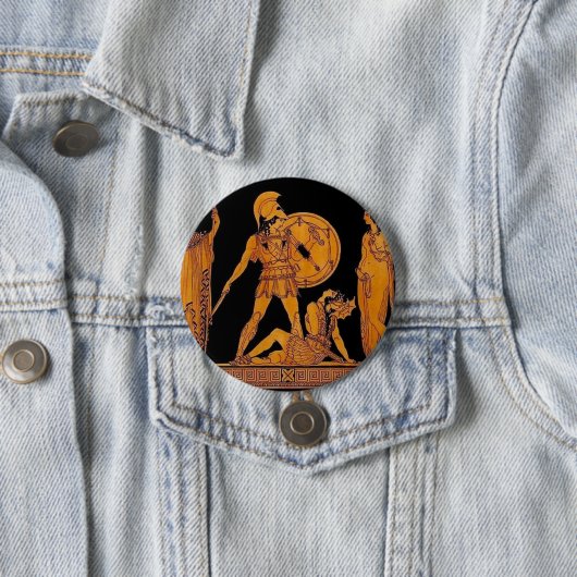 Oude God en godin Frieze - Griekenland Ronde Button 7,6 Cm (In situ)