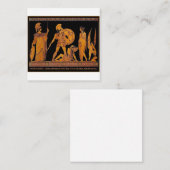 Oude God en godin Frieze - Griekenland Vierkante Visitekaartje (Voorkant / Achterkant)