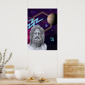 Oude goden en planten: Jupiter (gr. Zeus) Poster (Keuken)