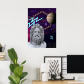 Oude goden en planten: Jupiter (gr. Zeus) Poster (Thuiskantoor)