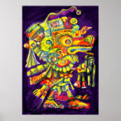 ***Oude goden II** Albruno's digitale schilderij. Poster (Voorkant)