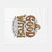 Oude Goede Heks Halloween Typografie Ontwerp_1 Fleece Deken (Voorkant (Horizontaal))