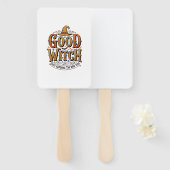 Oude Goede Heks Halloween Typografie Ontwerp_1 Handwaaier (Voorkant en achterkant)