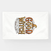 Oude Goede Heks Halloween Typografie Ontwerp_1 Spandoek (Horizontaal)