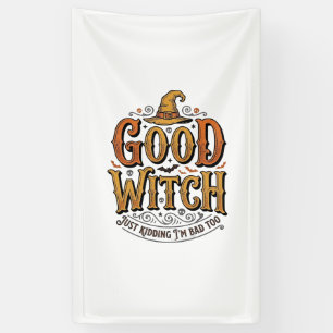 Oude Goede Heks Halloween Typografie Ontwerp_1 Spandoek