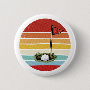 Oude Golfbal Hole Ronde Button 5,7 Cm