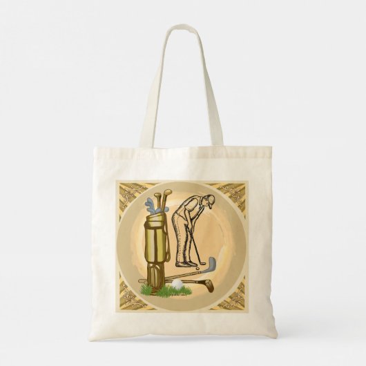 Oude Golfclubs golf Tote Bag (Achterkant)