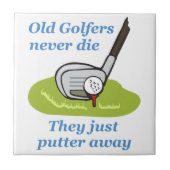 Oude Golfers Tegeltje (Voorkant)