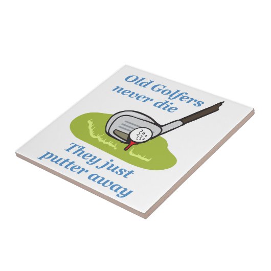 Oude Golfers Tegeltje (Zijkant)
