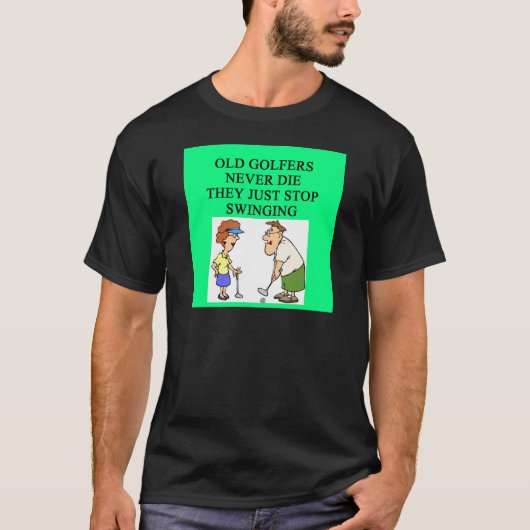 oude golfers zijn nooit dood t-shirt (Voorkant)