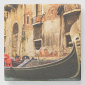 Oude Gondola op de rivier Stenen Onderzetter (Voorkant)