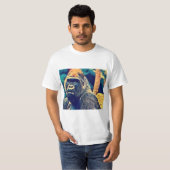 Oude Gorilla Origineel Abstract oerwoud T-shirt (Voorkant volledig)