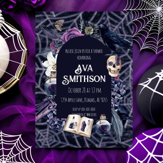 Oude Goth-douche-uitnodiging Kaart