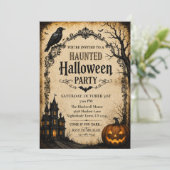Oude Gothic Halloween Kaart (Staand voorkant)