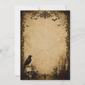 Oude Gothic Halloween Kaart (Achterkant)
