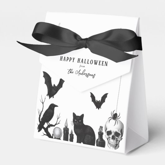Oude Gothic Halloweenfeest Bedankdoosjes (Voorkant Zijde)
