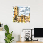Oude Gothische Architectuur van de Heilige Trinity Poster (Thuiskantoor)