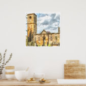 Oude Gothische Architectuur van de Heilige Trinity Poster (Keuken)