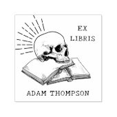 Oude gotische boek aangepaste naam uit de biblioth  zelfinktende stempel (Design)