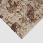 Oude Gotische Decoupage Kraai Raaf Tissuepapier (Detail)