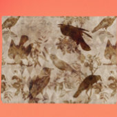 Oude Gotische Decoupage Kraai Raaf Tissuepapier